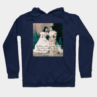 Copy of Helen Keller portrait and  quote: Walking with a friend in the dark is better... Hoodie